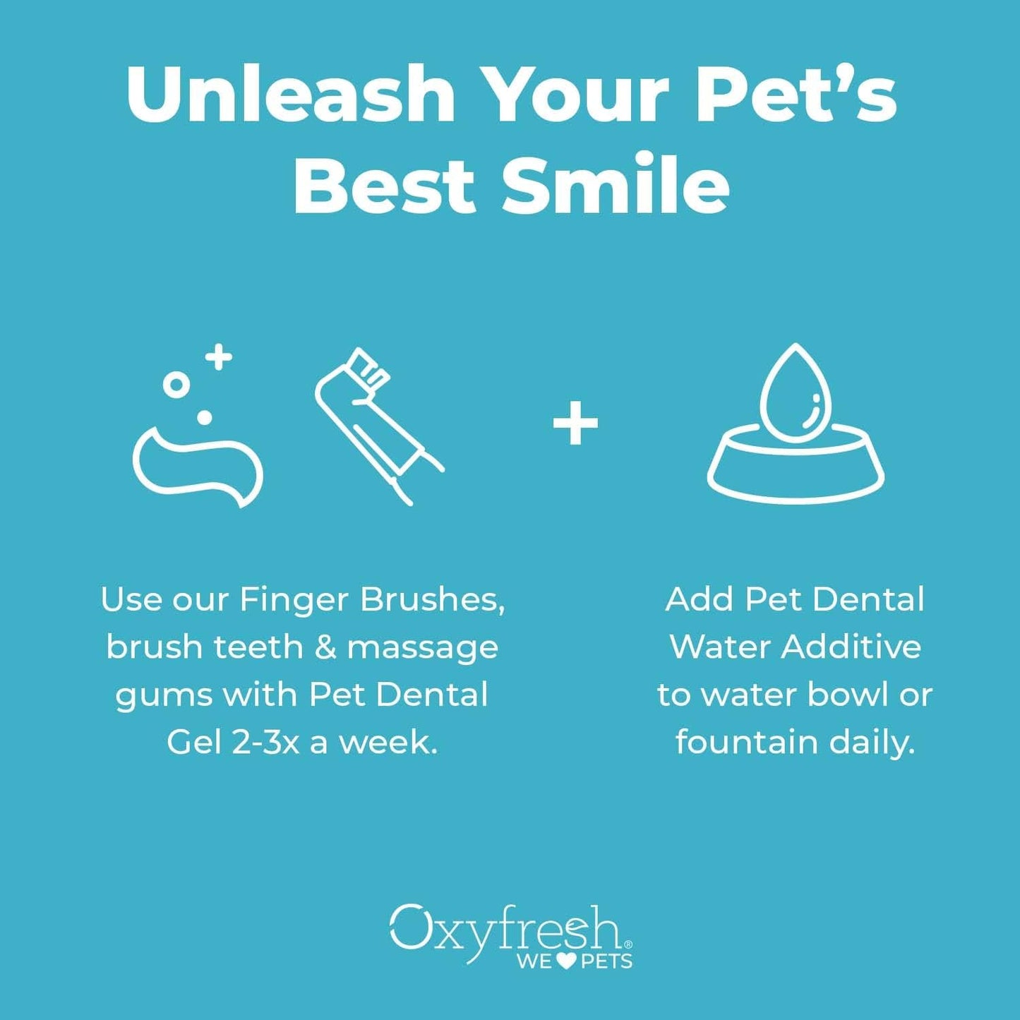 Oxyfresh Premium Pet Dental Kit for Dogs & Cats – Easiest Breath Freshener & Teeth Cleaning Solution for Fresh Breath, Clean Teeth, Plaque & Tartar Control – 1oz Toothpaste + 3oz Water Additive