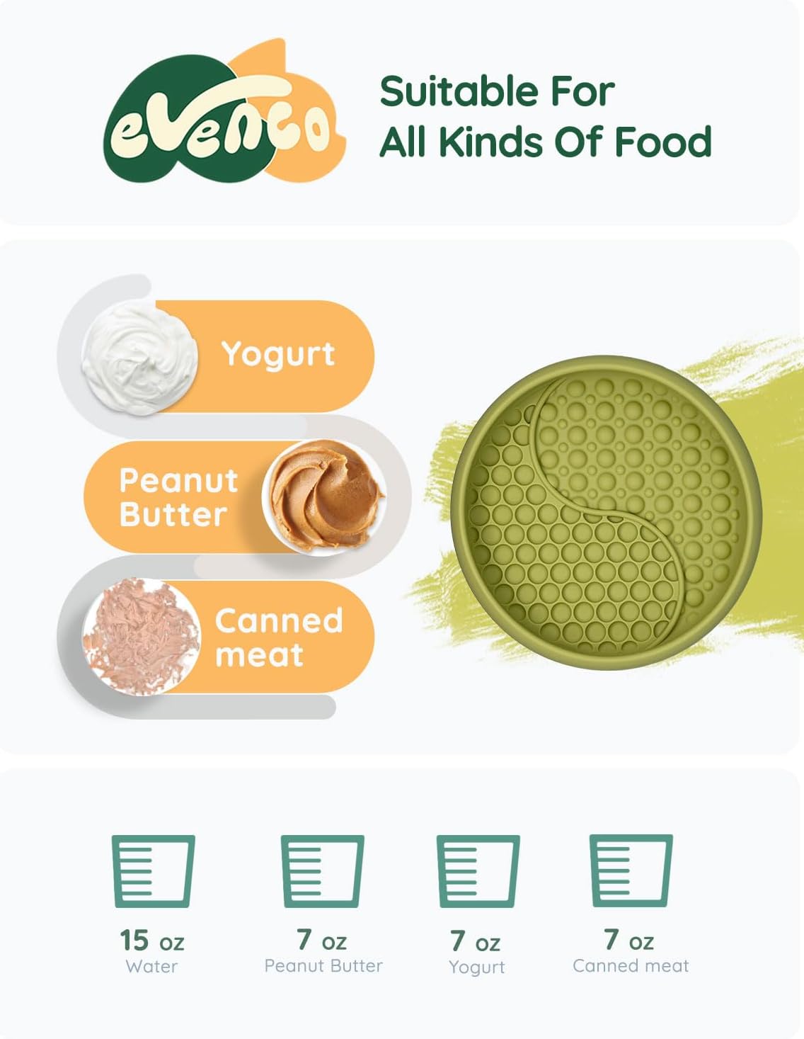 Slow Feeder Bowl Bundle: Green Frozen Lick Mat (8.0" x 1.4") + Light Blue Starry Sky Feeder (4.3" x 2.9"), Freeze-Friendly Lick Bowl with Suction Cups for Enrichment and Anxiety Relief