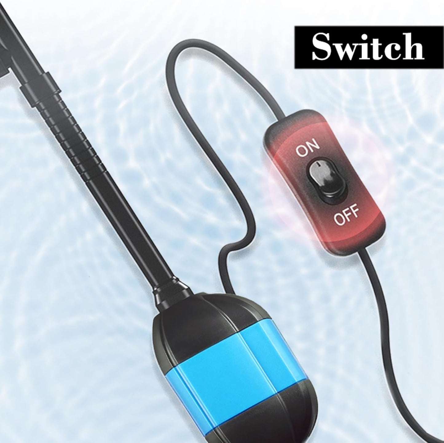 Carefree Fish 30W Electric Aquarium Gravel Cleaner with 6Ft Tubing 6IN1 Automatic Fish Tank Gravel Vacuum Water Changer Wash Sand and Water Circulation (for 20Gal~800Gal Fish Tank) 2.2Lb