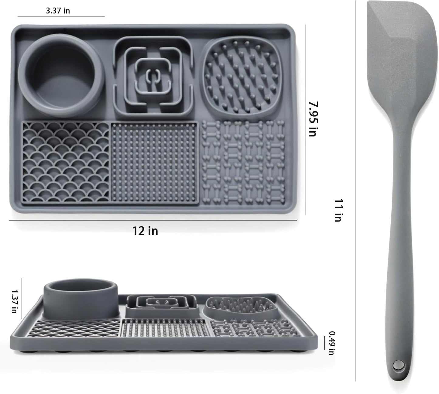 Slow Feeder Dog Bowls Silicone Bowl with Non-Slip Rubber Base Lick Mat for Dogs Snuffle Mat for Pet Smell Training Interactive Sniff Mat for Slow Eating