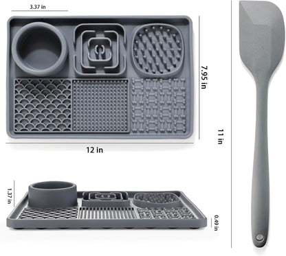 Slow Feeder Dog Bowls Silicone Bowl with Non-Slip Rubber Base Lick Mat for Dogs Snuffle Mat for Pet Smell Training Interactive Sniff Mat for Slow Eating