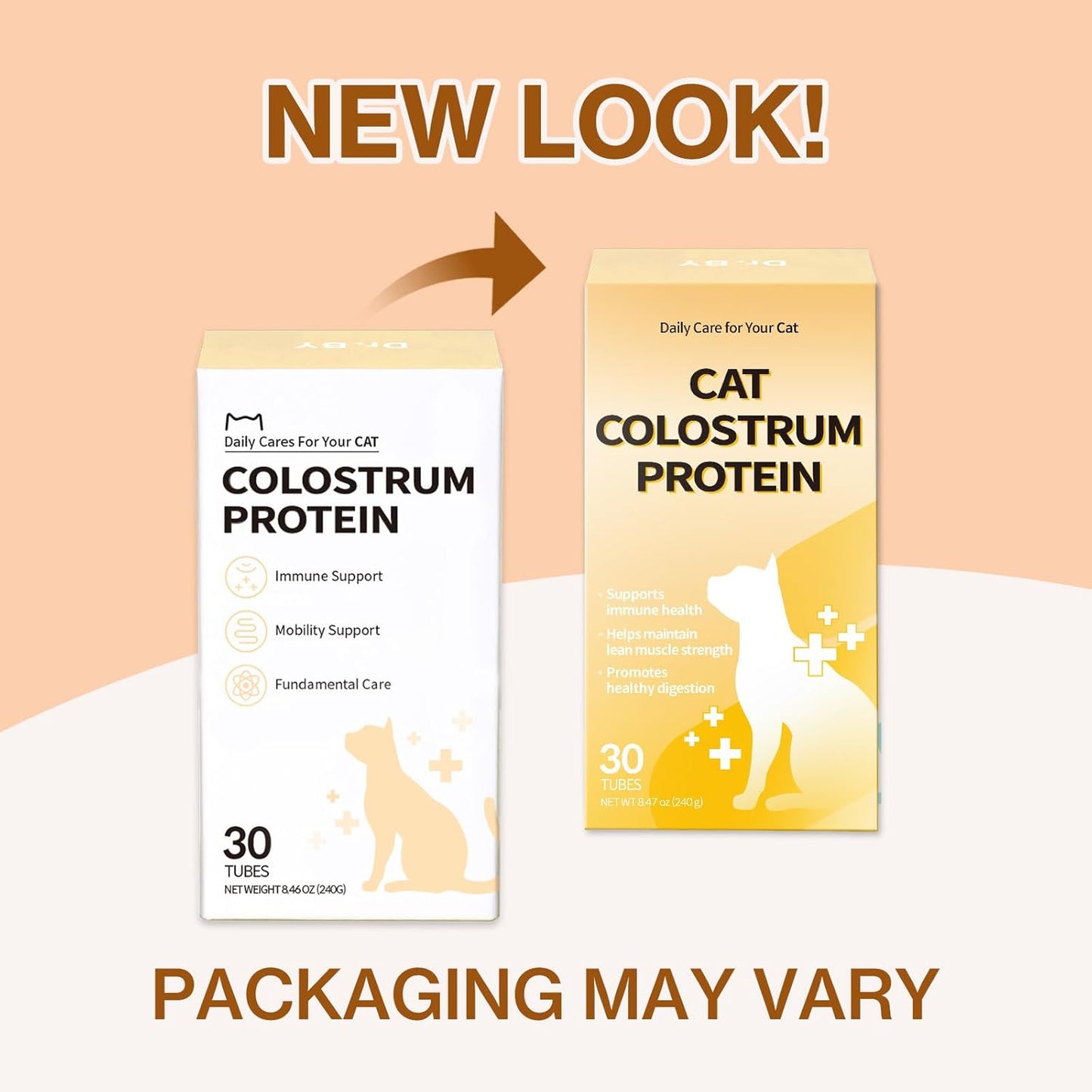 Doctor By Cat Colostrum Protein Cat Supplement Immune Support Muscle Growth, Gentle on Digestion for Kittens, Adult&Senior Cats with Goat Milk, Whey Protein Isolate, Colostrum Lickable Formula