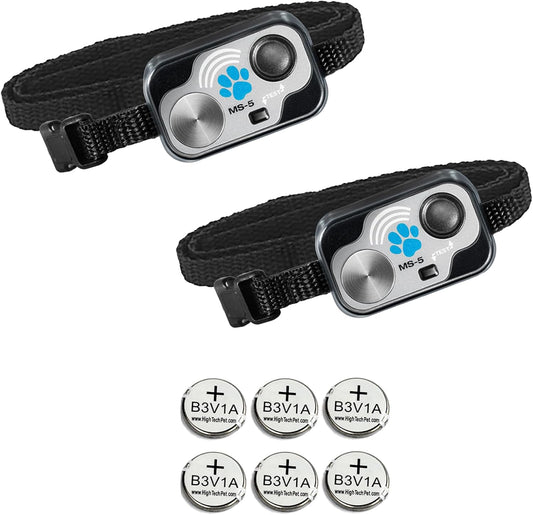 Genuine MS-5 Automatic Pet Door Collars from High Tech Pet Brand - Combo Pack or 2 Collars and 6 Free Batteries