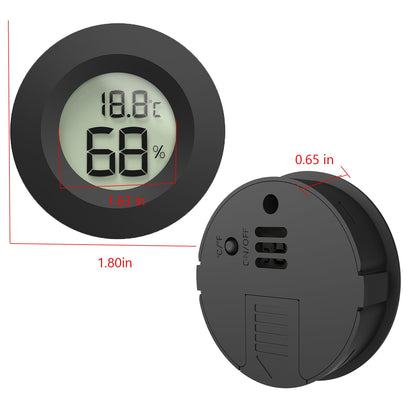 Reptile Tank Accessories, 2pcs Reptile Thermometer and Humidity Gauge, Bearded Dragon Tank Thermometer Humidity Gauge for Jumping Spider, Leopard Gecko, Hermit Crab, Gecko, Ball Python, Lizard.