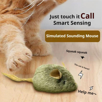 Squeaky Mouse Cat Toy - 3pcs Interactive Electronic Kitten Toys for Indoor Play, Exercise & Hunting Instinct Stimulation