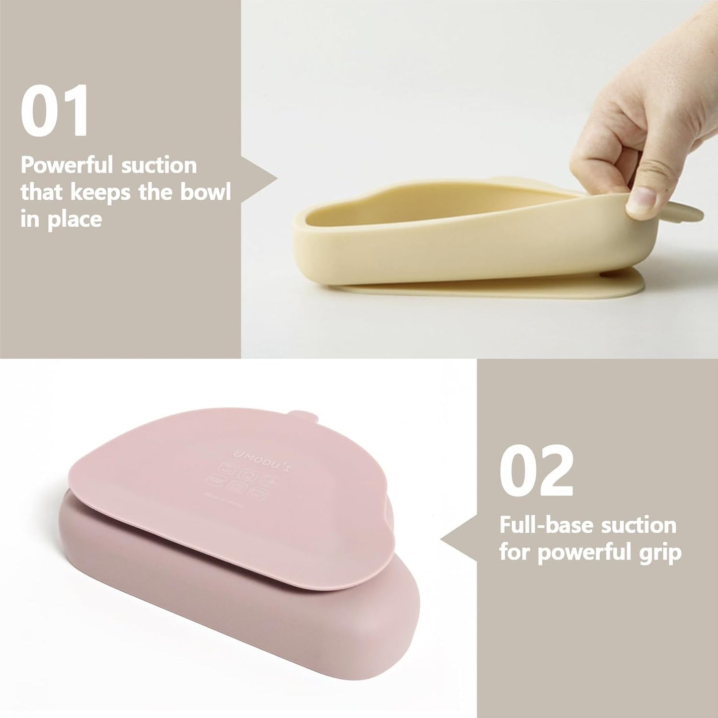 Platinum Silicone Dino Plate Set, Wellbeing Pet Bowl, Premium, Odorless, BPA-Free, Food-Grade, Non-Slip, Microwave & Dishwasher Safe, Sensitive Stomach, Eco-Friendly Travel Bowl (Cream)