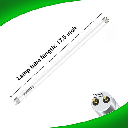 T8 UVB Reptile Light Fixture HO UVB Bulb Lighting Combo Kit with 18 Inch 15 Watt UVB 10.0 Fluorescent Bulb,Reptile Strip Light UVA UVB Desert Lamp Pet Habitat Light for Reptiles Amphibian-T8 15W G13