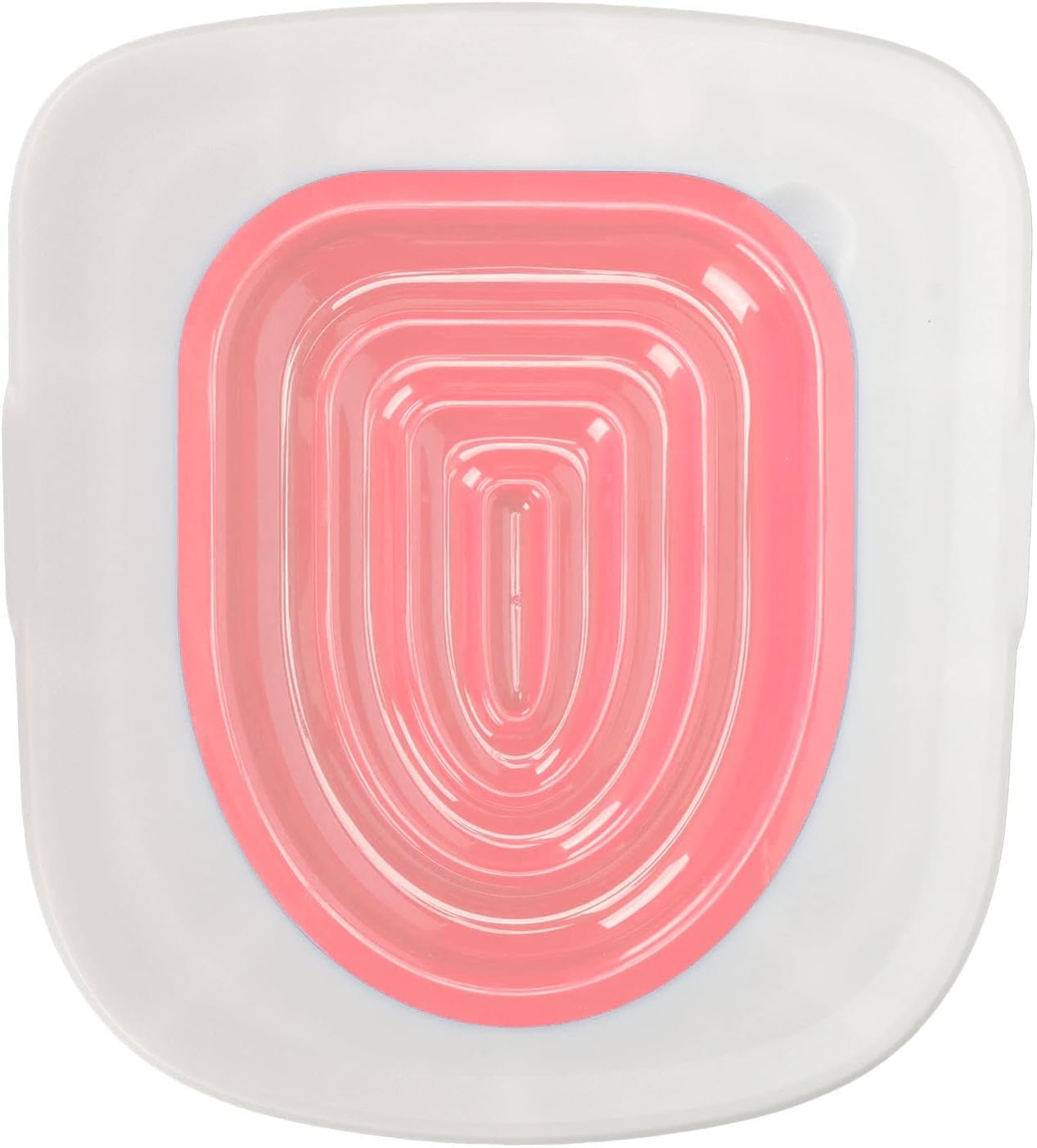 Cat Toilet Ing Kit, Training Universal Reusable Environmentally Kit, Potty Seat, Litter Boxes Friendly Trainer for Pet Cleaning Systems Plastic Er Cleaning, Supply, Teach to Use (White Tray, 1 Pink