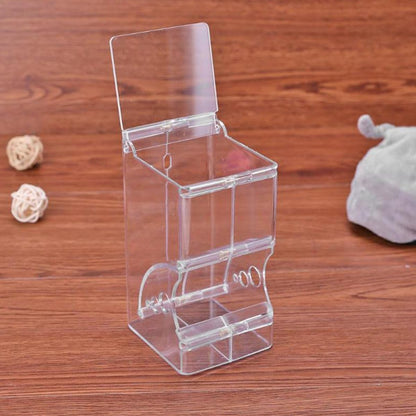 Automatic Hamster Food Dispenser Plastic Food Bowl, Anti-Spill Pet Feeder for Hamsters, Squirrels, and Small Animals, Refillable Feeding Bowl for Cage Use