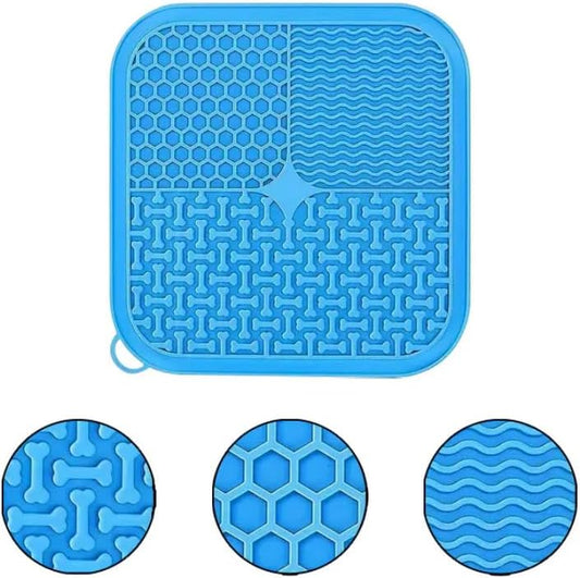 Dog Lick Mat with Suction Cups, Silicone Slow Feeder & Enrichment Pad for Bathing, Grooming, Anxiety Relief, and Mealtime Calm