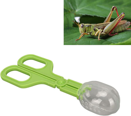 GLOGLOW Reptile Feeding Tool, Reptile Feeding Clamp Reptile Feeding and Cleaning Tool Reptile Poop Scoop with Vents for Tortoise (Green)
