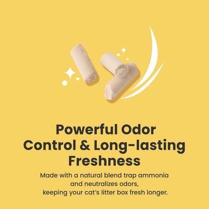 Gardner Pet Cat Litter Pellets Works in Double-Layer Litter Boxes Natural Mineral Formula with Odor Control, Low Dust & Low Tracking, Non-Clumping Cat Litter, Lightweight & Safe(3.5LBS*4)