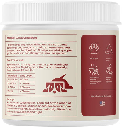 Oh Norman! Probiotic Chews for Dogs, Probiotics for Dogs Digestive Health with Enzymes, Allergy Relief for Seniors, Probiotics for Dog Wellness and Comfort