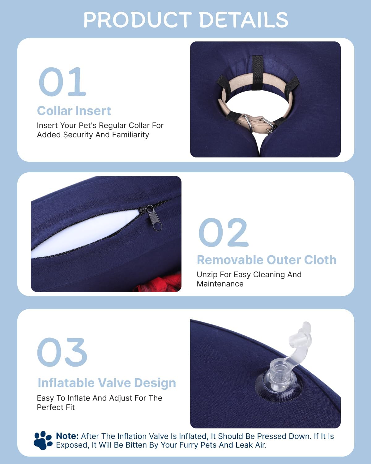 MIDOG Dog Cone Collar for Large Medium Dogs, Soft Inflatable Dog Cone Alternative After Surgery, Adjustable Protective Recovery Cone - Alternative E Collar Does Not Block Vision (Bow Tie,L)