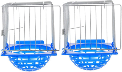 VICASKY 2pcs Lightweight Bird Hatching Nest Box for Cages Safe Parrot Breeding Container Convenient Nesting for Pigeons Canaries and Small Birds