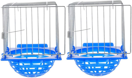 VICASKY 2pcs Lightweight Bird Hatching Nest Box for Cages Safe Parrot Breeding Container Convenient Nesting for Pigeons Canaries and Small Birds