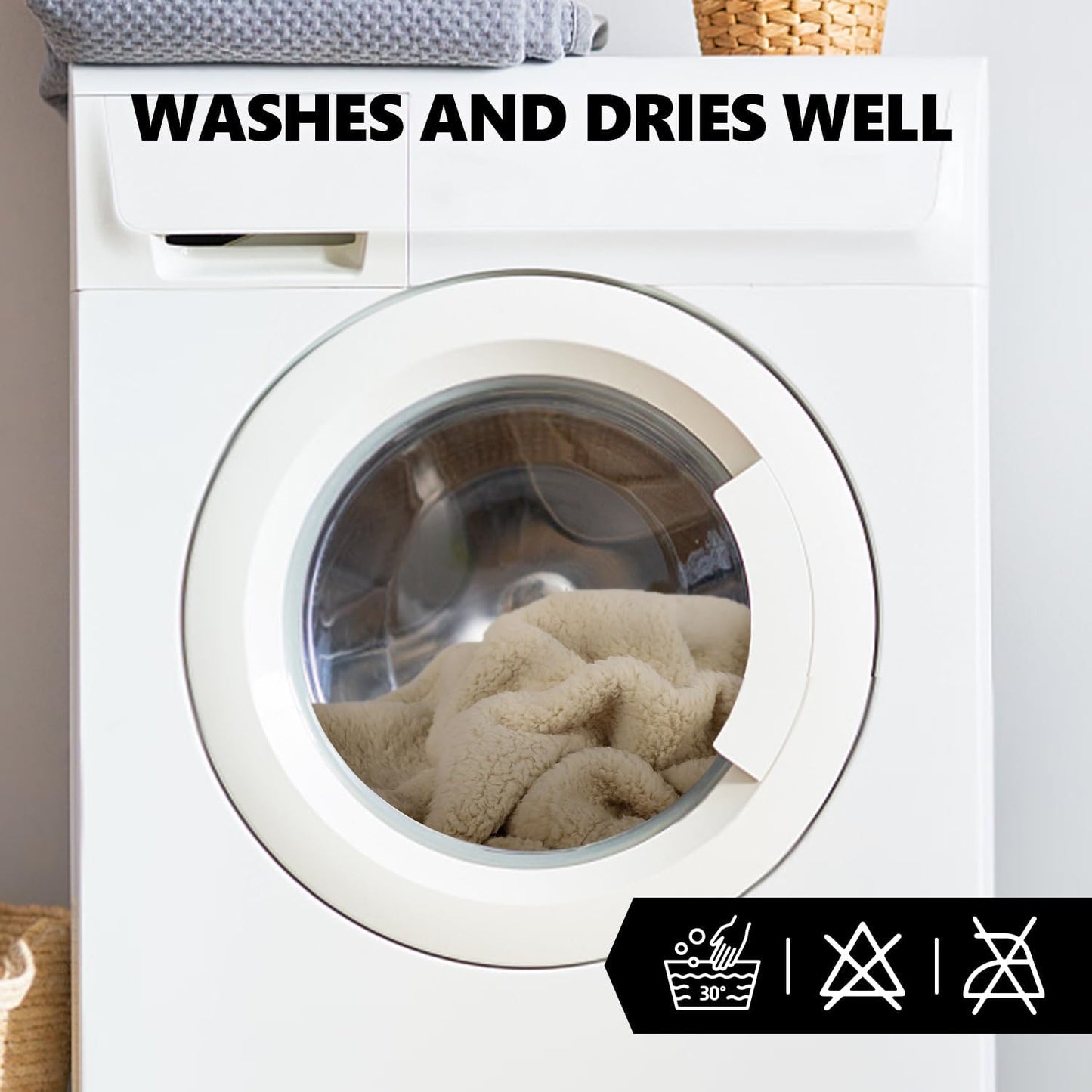 furrybaby 2-in-1 Puppy Blankets for Small Dogs - Premium Super Soft Sherpa & Fleece Dog & Cat Bed Blankets - Washable & Portable - Beige (24"x32")