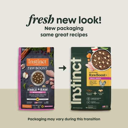 Instinct Raw Boost Small Breed, Natural Dry Dog Food with Freeze Dried Pieces, High Protein, Grain Free Recipe - Real Chicken, 10 lb. Bag