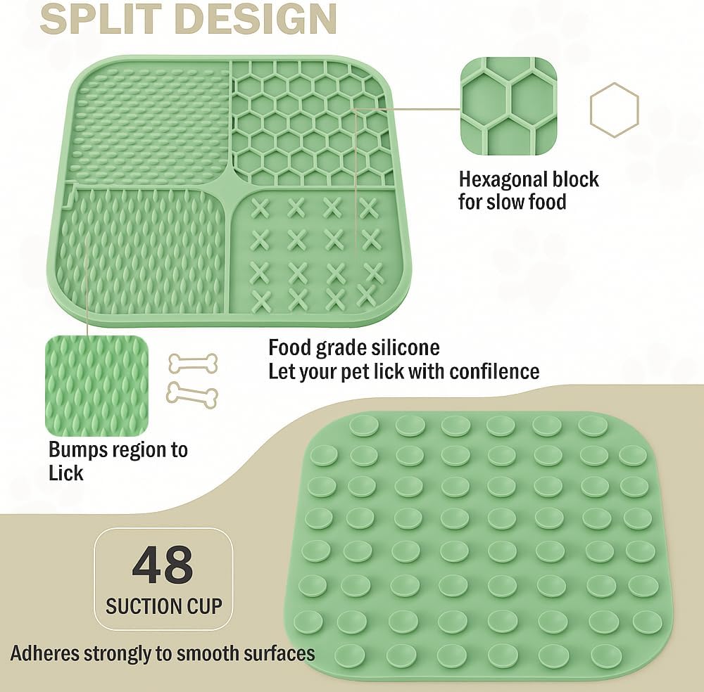 Dog Puzzle Toys Set,Interacive Slow Feeder for Cat,Dog Lick Mat with Suction Cups,Pet Enrichment Toys from Small to Medium