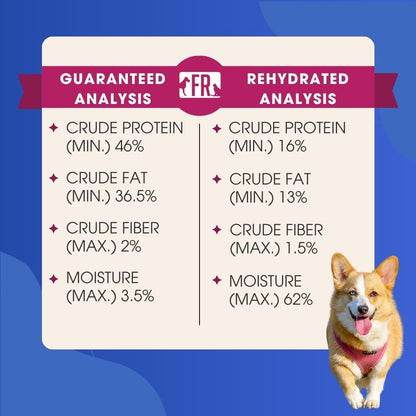 Freeze-Dried Raw Dog Food – Beef – High Protein, Grain-Free, No Fillers or Additives, Meal Mixer or Topper, Supports Healthy Digestion, Joints, and Coat – 14 oz