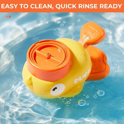 Dog Interactive Treat Dispenser Toy - Anti-Slip Duck Slow Puzzle Feeder for Dogs & Cats - 3 Challenge Lids for IQ Training, Mental Enrichment for Small, Medium & Large Dogs