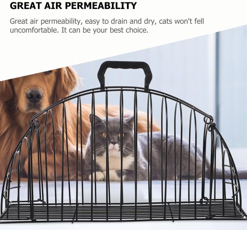 Cat Bathing Cage Reusable Wear Resistant Kitten Bathing Crate for Easy Pet Grooming and Bathing Portable Indoor Cat Shower Cage and Design