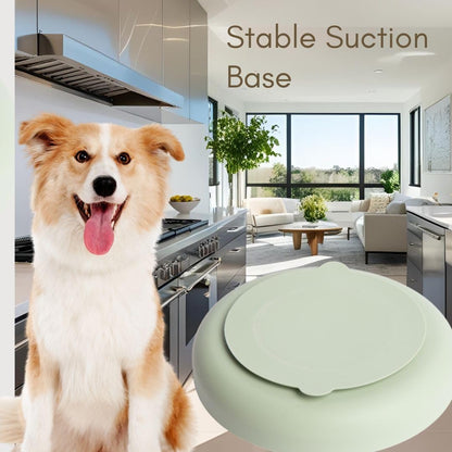 Modern Rainbow Pet Slow Feeder Bowl, Silicone Slow Feeder for Dogs & Puppies, Slow Eating, Modern Lick Mat Design, Reduces Gulping, Dishwasher Fit, for All Breed, Durable Mealtime Puzzle (Sky)