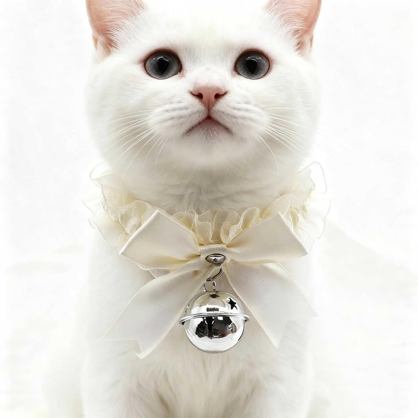 Christmas Cat Collars 2 Pack - Adjustable Kitten Collars with Jingle Bells, Festive Pet Costume Accessories for Small Dogs & Cats, Party Dress Up