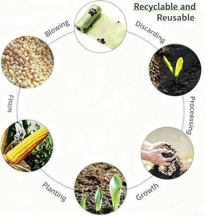 Dog poop bags rolls,Biodegradable dog waste bags with Dispenser, 300 Count, Scented, Leak-proof & Thick Waste Bags Rolls, Easy-Tear & Strong Dog Waste Bags for Puppy and Large Breed Pet Cleanup.