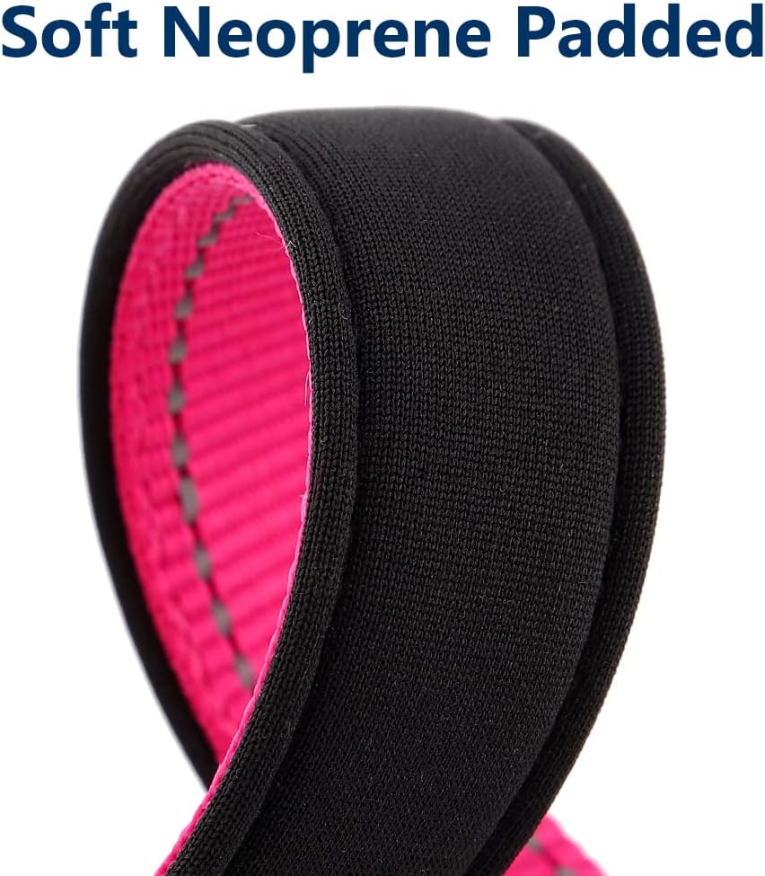 Personalized Dog Collars Custom with Pet Name and Phone Number, Soft Neoprene Padded Reflective Nylon Collar, 4 Adjustable Sizes - for Boy, Girl Dogs