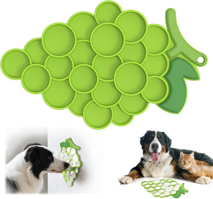 SUPERDESIGN Lick Mat for Dogs,Grape-Shaped Dog Lick Mat with Suction Cups,Slow Feeder Licking Pad for Anxiety Relief and Boredom Reducer, Dog Toys to Keep Them Busy Ideal for Grooming & Bathing