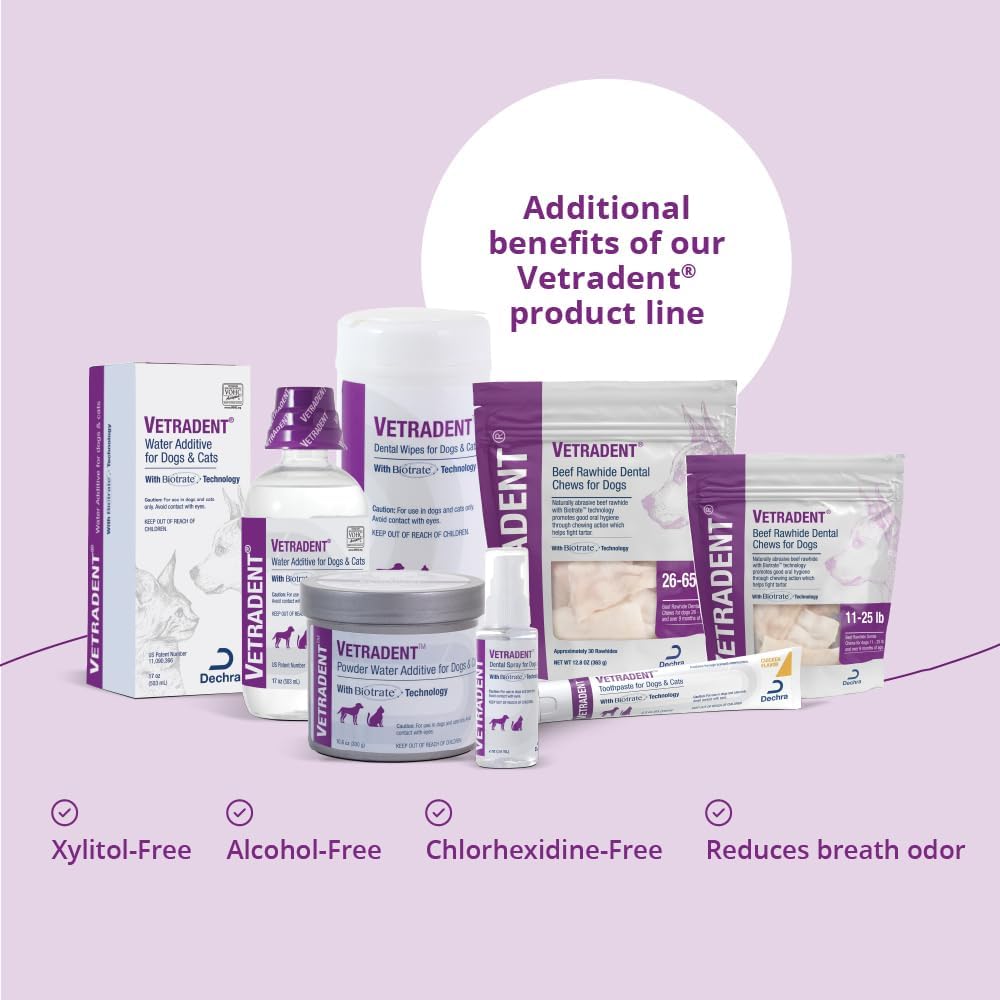 VETRADENT Dental Wipes for Dogs and Cats, 60ct