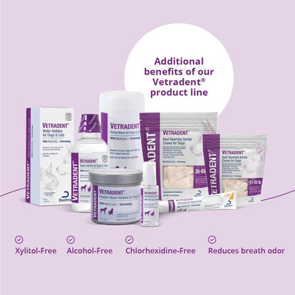 VETRADENT Dental Wipes for Dogs and Cats, 60ct