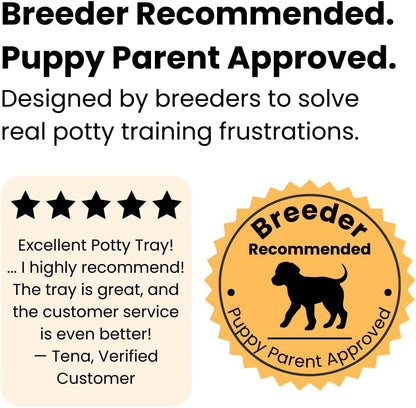 Little Wolves Puppy Potty Tray – 22x22 Shred-Proof Heavy-Duty Training Tray for Puppies & Small Dogs, Easy-Clean, Indoor Dog Pee Pad Holder (Small Gap)