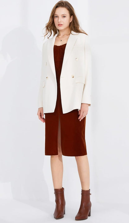 Women’s Pointed Toe Ankle Boots, Chunky Heel Fashion Chelsea Booties with Side Zipper, 3.2 Inch Block Heeled Dress Boot Comfortable for Fall Winter