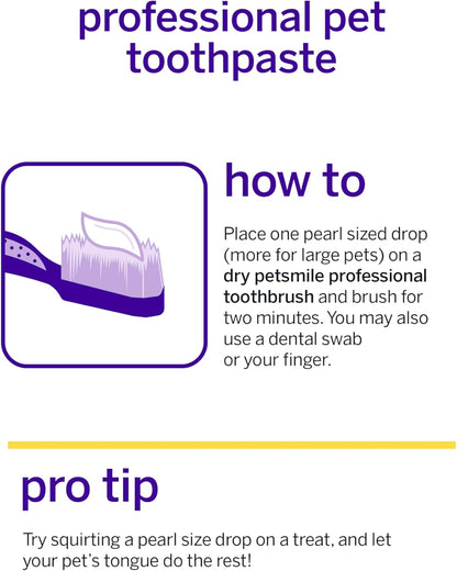 Petsmile Professional Pet Toothpaste for Cats & Dogs - Only VOHC Accepted Toothpaste - Clinically Proven to Control Plaque & Tartar Calprox Formula (London Broil, 4.2 Oz)