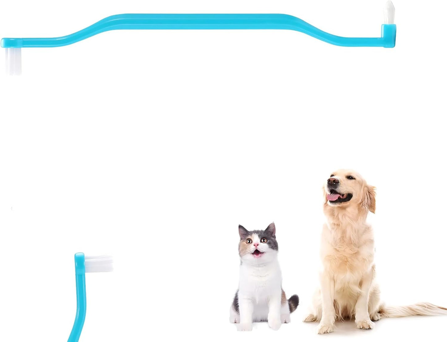 COOCOO BABY Dual Sided Cat Toothbrush Brush Cleaning Brush Dental Tools Cat Accessories Soft Toothbrush for Cats Round Kit with Toothpaste Function for Oral Care Teeth Cleaning Grooming Tool