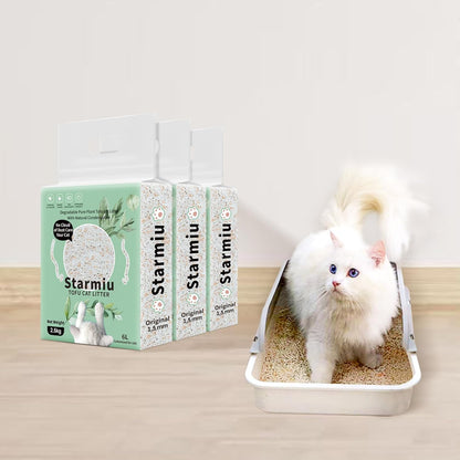 Flushable Tofu Cat Litter, Vanilla Scented – 2.5kg Bag, 100% Natural Plant-Based, Dust-Free, Fast Clumping, Odor Control, Low Tracking, Tofu Litter for Cats