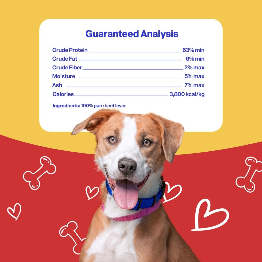 Chewmasters 100% Pure Beef Liver Bites - Healthy Freeze Dried Liver Treats for Dogs of All Life Stages - High Protein Dog Training Treats, Grain Free, All Natural, Zero Additives - Made in USA, 17.6oz