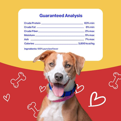 Chewmasters 100% Pure Beef Liver Bites - Healthy Freeze Dried Liver Treats for Dogs of All Life Stages - High Protein Dog Training Treats, Grain Free, All Natural, Zero Additives - Made in USA, 17.6oz