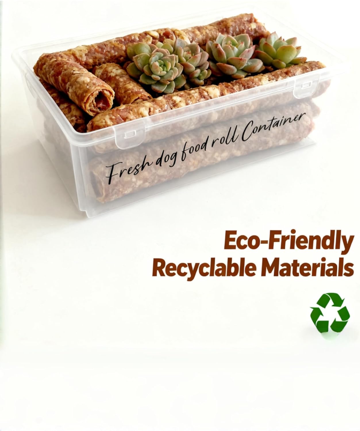 Dog Food Roll Storage Container:Fresh Pet Food Refrigerated Storage With a lid Convenient and keep the refrigerator smelling fresh,A must-have for dog lovers