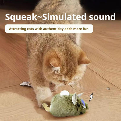 Squeaky Mouse Cat Toy - 3pcs Interactive Electronic Kitten Toys for Indoor Play, Exercise & Hunting Instinct Stimulation