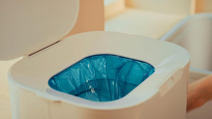 Litter Zero Premium Cat Litter Disposal System, White, Smart Waste Management Bin with Standard Refill, 7-Layer Odor Lock Technology, Made in Korea (1)