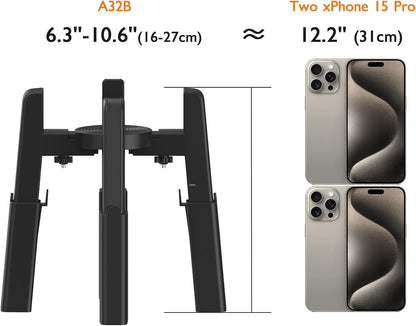 CZPET Dog Bowl Stand with Adjustable Height and Width [Stand Only], Single Raised Pet Water & Food Feeder for Medium & Large Dogs, Stable and Anti-Slip Eelvated Bowl