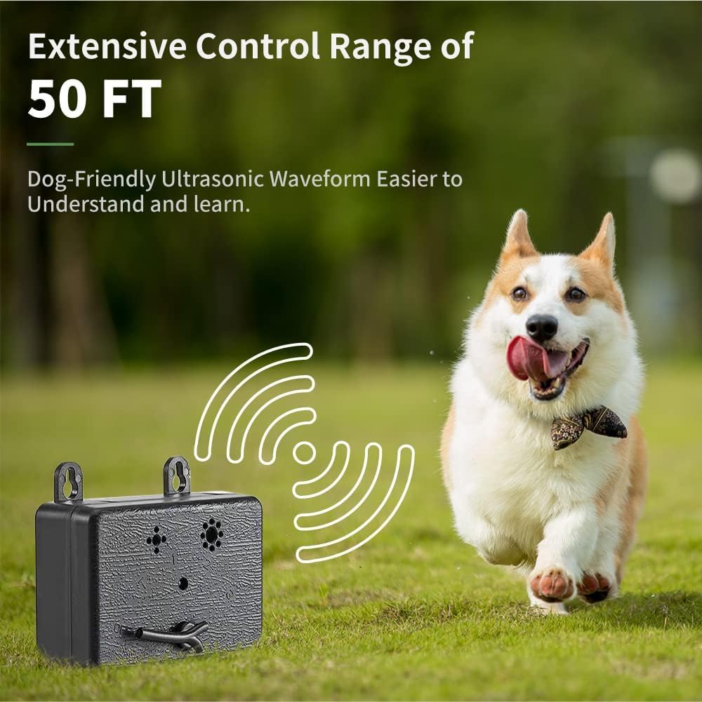 Anti Barking Device, Dog Barking Control Devices,Ultrasonic Dog Bark Deterrent, Mini Sonic Repellent 50 FT Control Range Safe for Dogs Portable Indoor & Outdoor