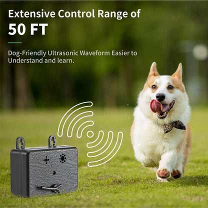 Anti Barking Device, Dog Barking Control Devices,Ultrasonic Dog Bark Deterrent, Mini Sonic Repellent 50 FT Control Range Safe for Dogs Portable Indoor & Outdoor