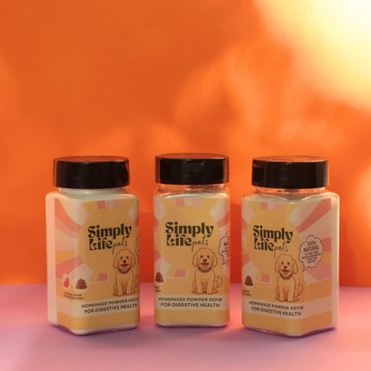 Simply Life Pets Kefir Powder Probiotic for Dogs & Cats, Freeze-Dried – Natural Digestive & Immune Support (1oz)