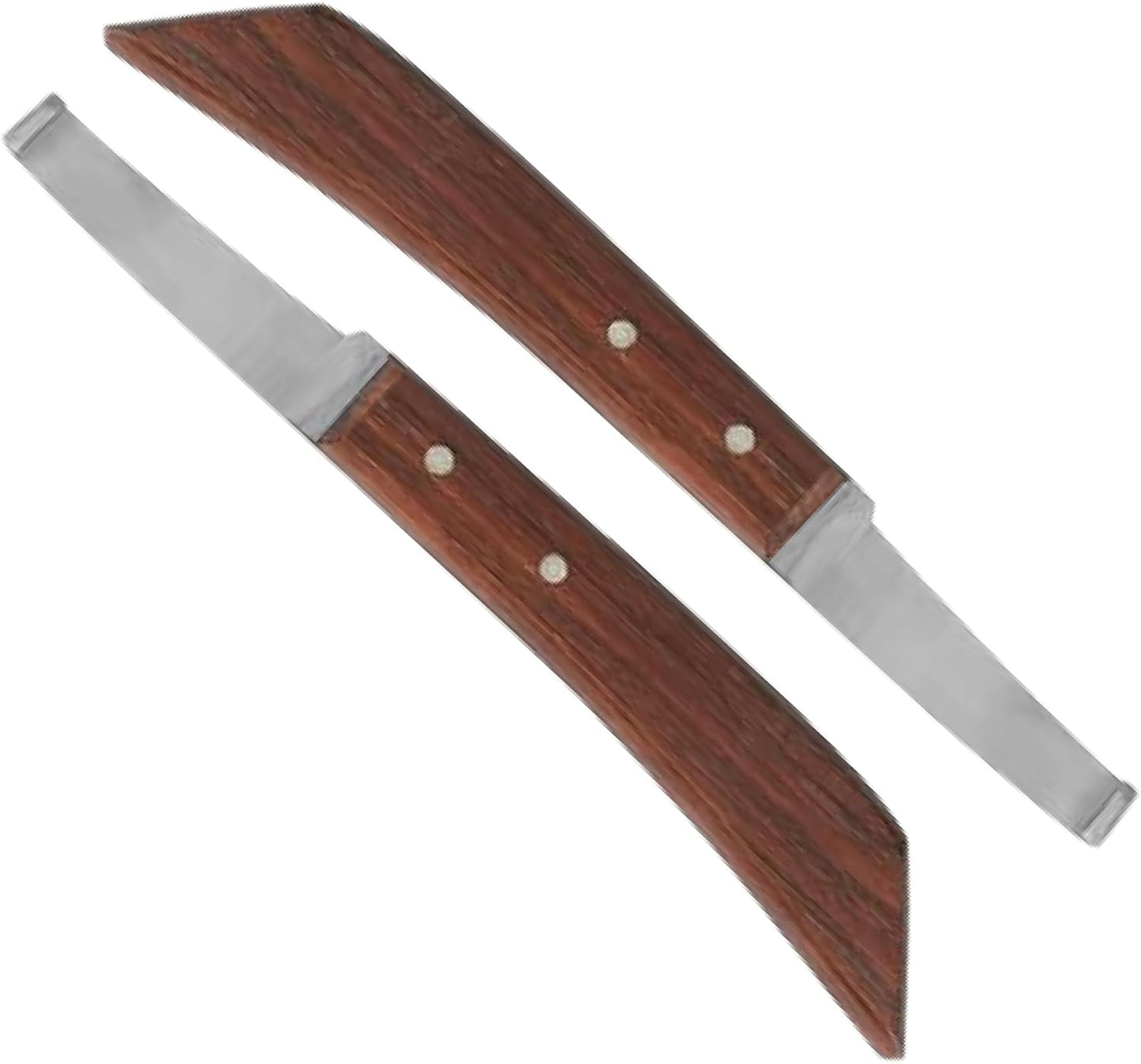 Hoof Knife Single Sided Edge Wide Straight Blade – Stainless Steel Straight Blade Farrier Tool with Wooden Handle, Multipurpose Hoof Trimming Knife for Livestock, 3-Inch Blade, 8.5-Inch Overall