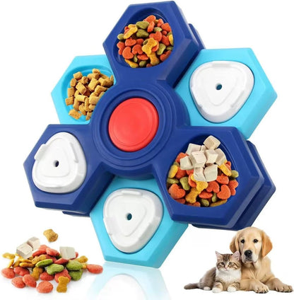 3-Level Interactive Slow Feeder Dog Bowl - Multi-Layer Puzzle Toy with Non-Slip Base, Mental Enrichment Feeder to Prevent Fast Eating, Anxiety & Bloat for Small Medium Large Dogs