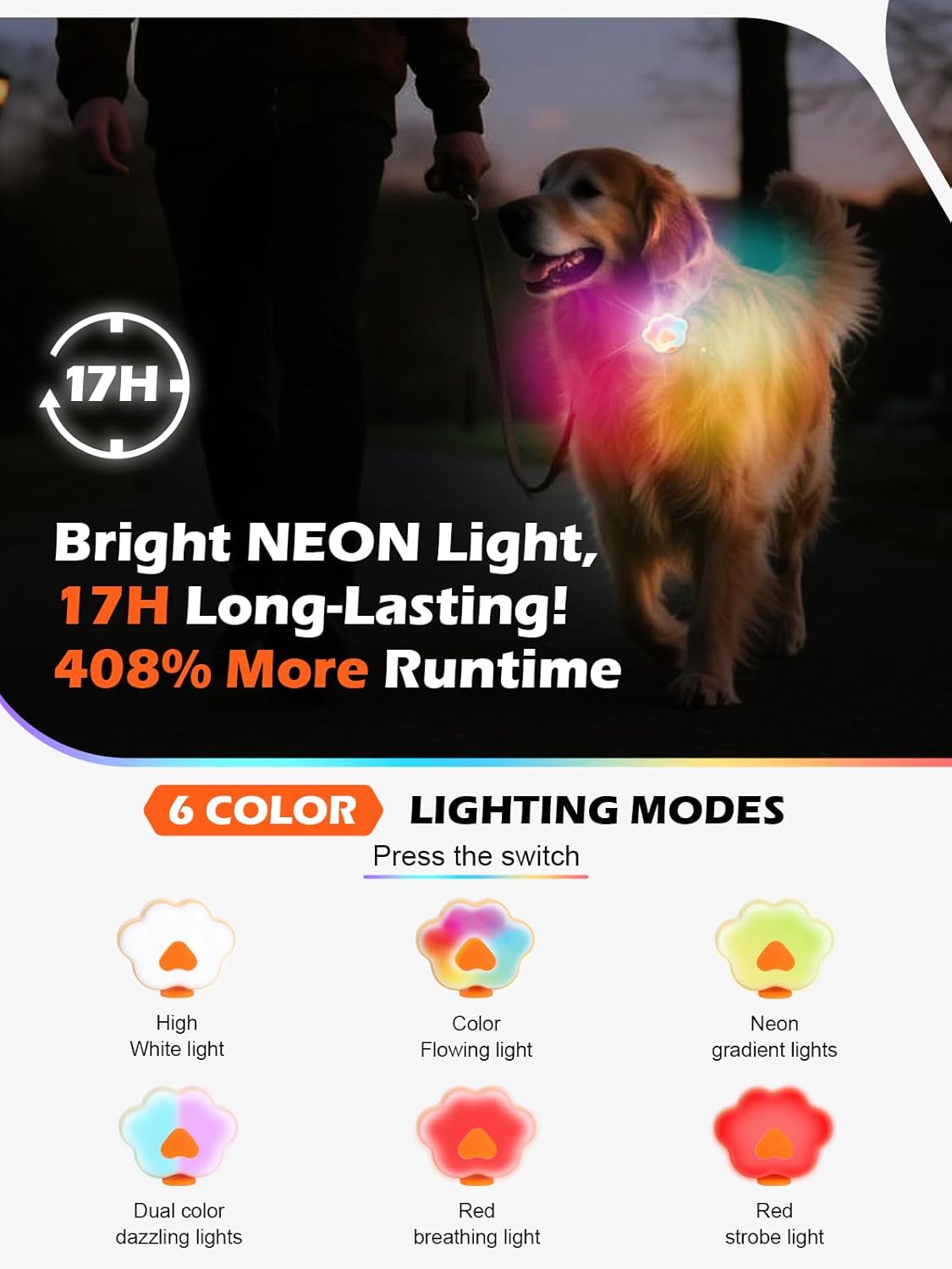 Lekereise Top-Expandable Pet Carrier with Dog Collar Light LED - TSA Airline Approved Soft Sided Underseat Up to 15lbs Travel Carriers for Small Cats and Dogs Black